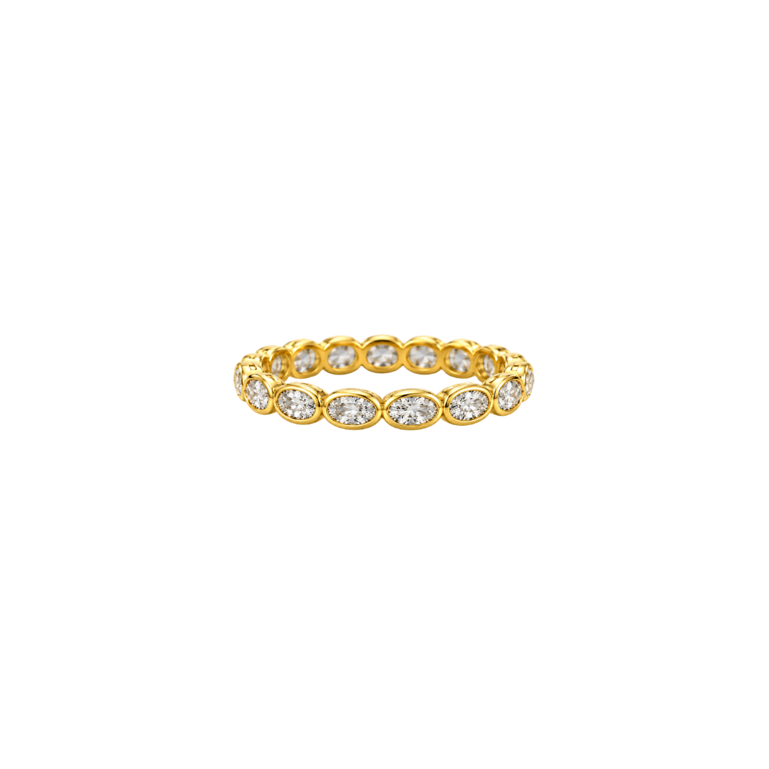 Bezel Set Oval Diamond Eternity Ring – Henri Noël