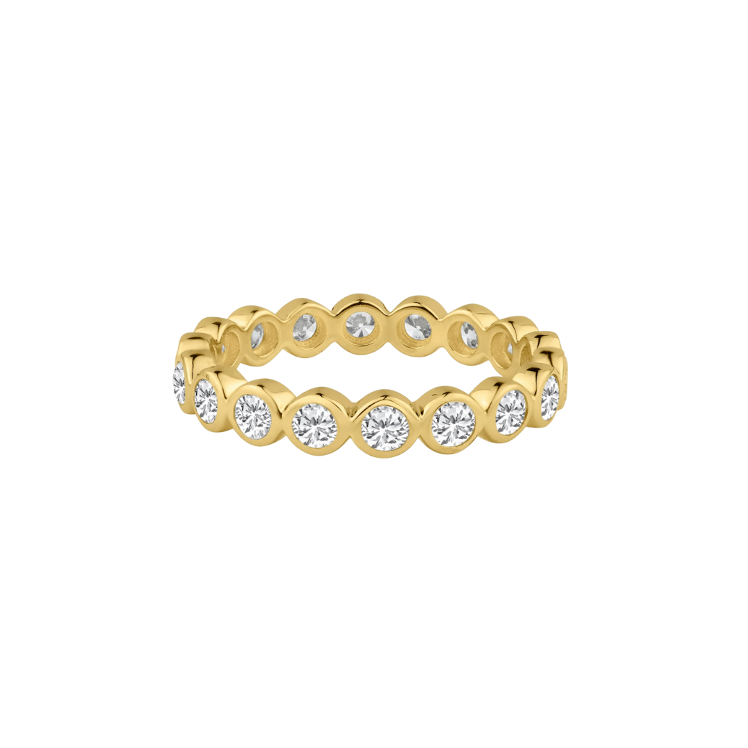 Bezel Set Round Diamond Eternity Band – Henri Noël