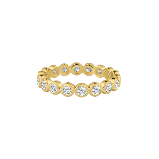 Bezel Set Round Diamond Eternity Band – Henri Noël