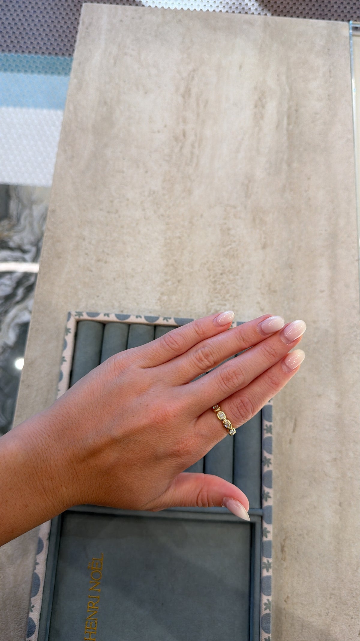 Bezel Set Oval Diamond Eternity Ring – Henri Noël