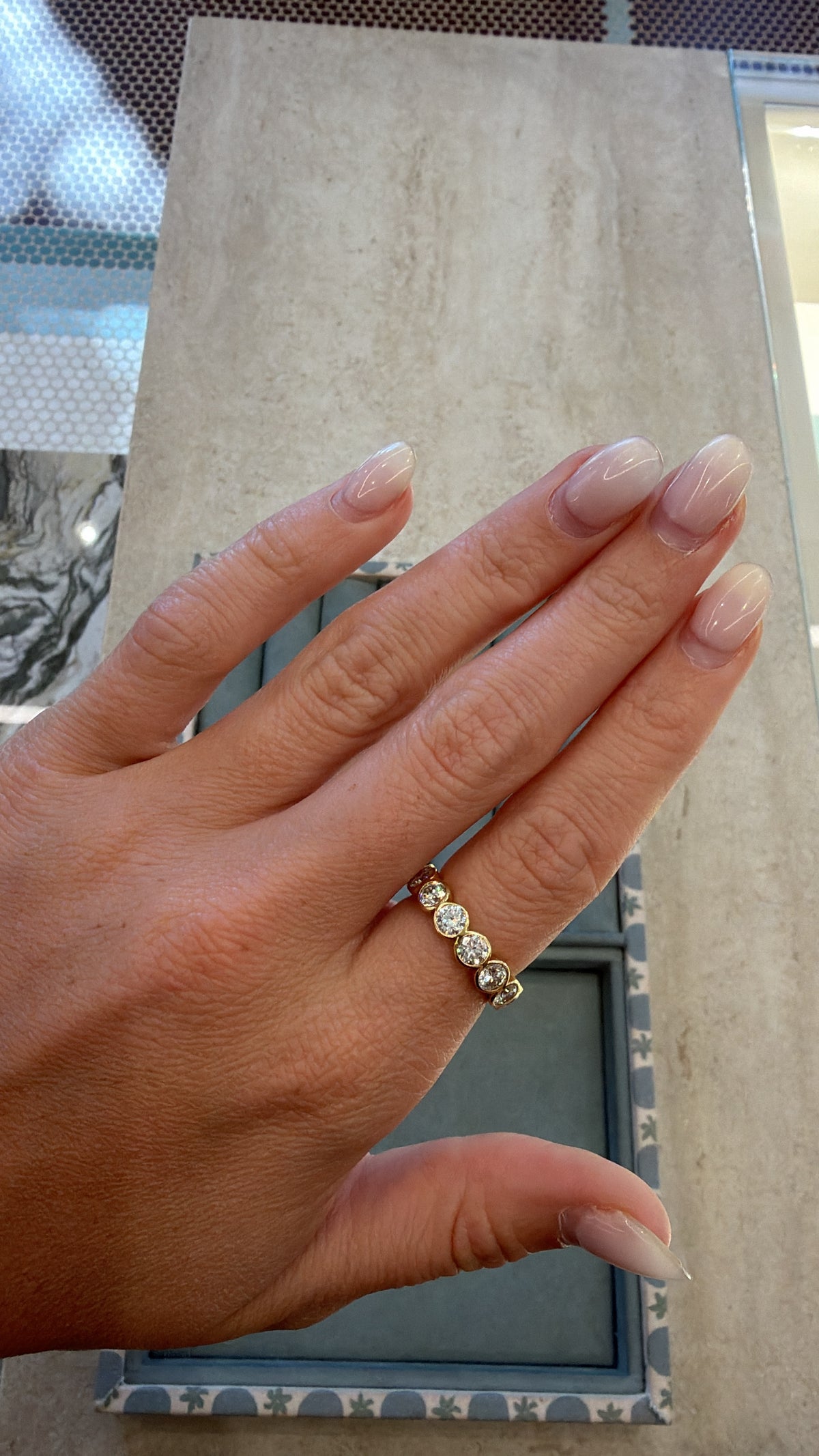 Bezel Set Round Diamond Eternity Ring – Henri Noël