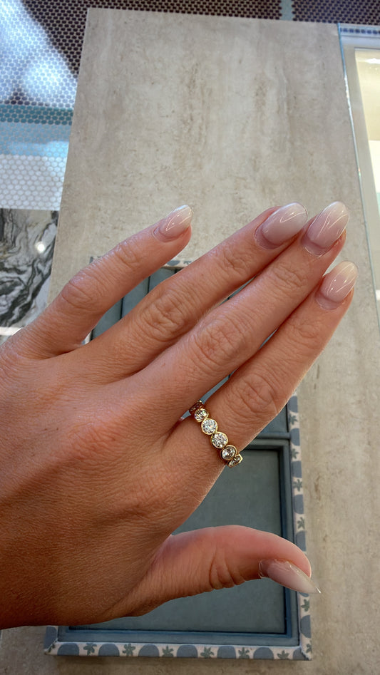 Bezel Set Round Diamond Eternity Ring – Henri Noël