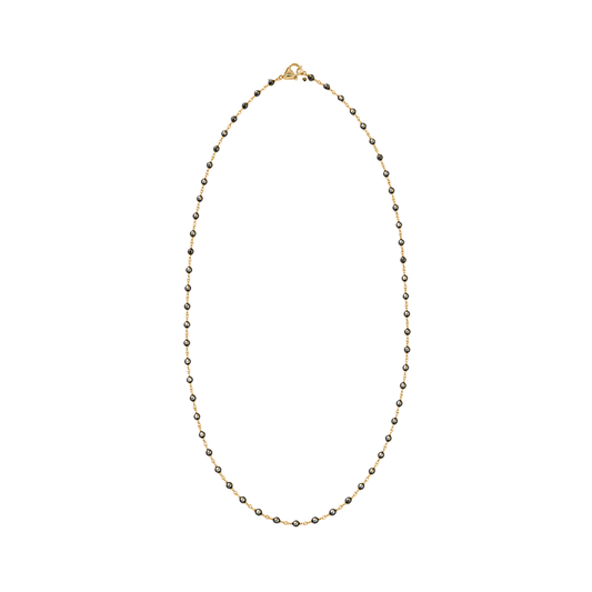 Black Enamel Bezel Diamond Necklace