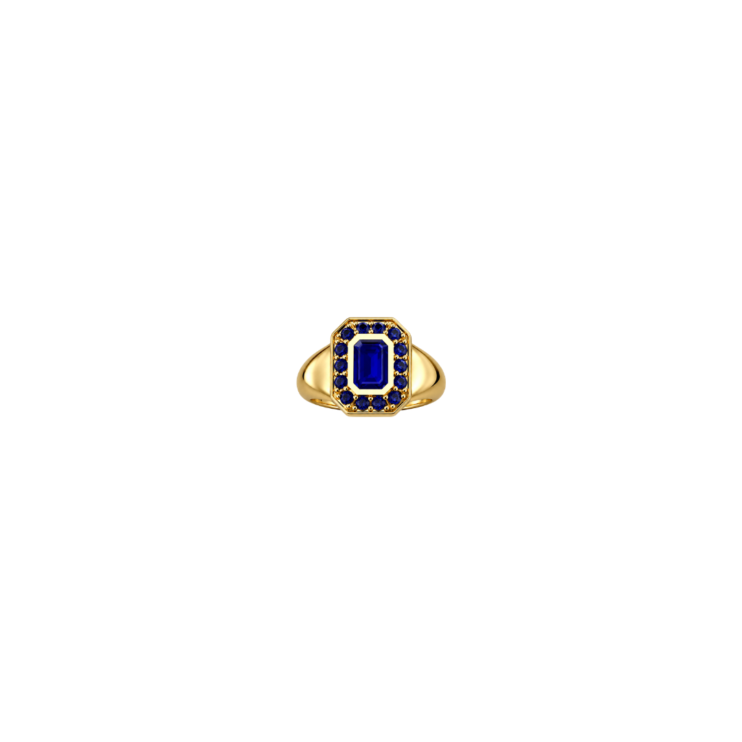 Blue Sapphire Pinky Ring – Henri Noël