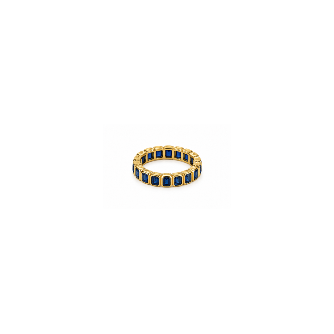 Gemstone Bezel Eternity Ring – Henri Noël