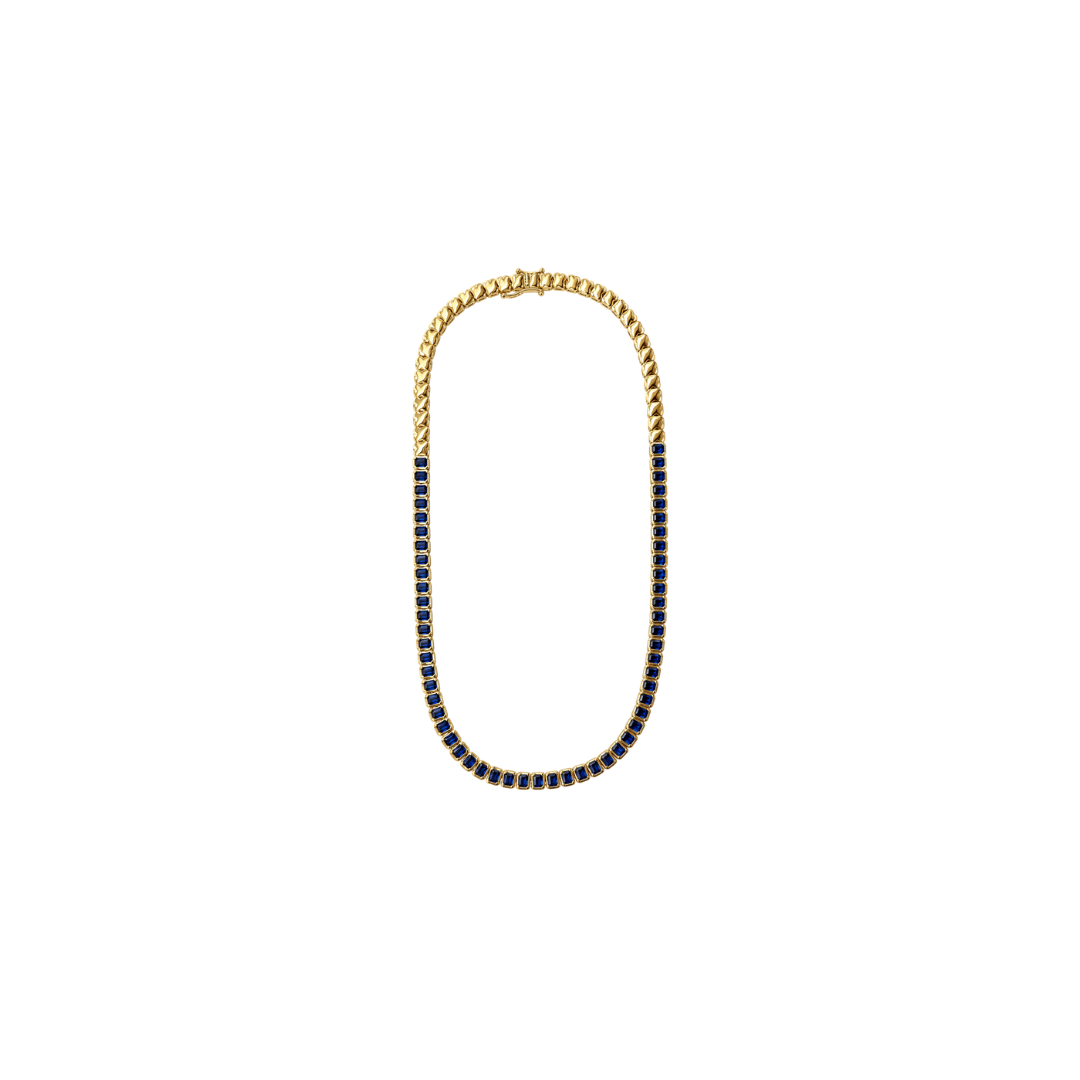 Blue Sapphire Tennis Necklace – Henri Noël