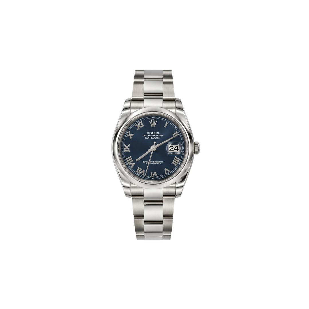 Estate Rolex Blue Face Oyster Perpetual Datejust