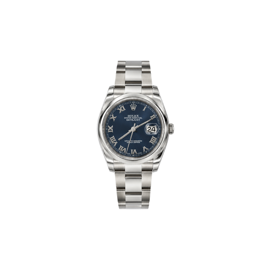 Estate Rolex Blue Face Oyster Perpetual Datejust