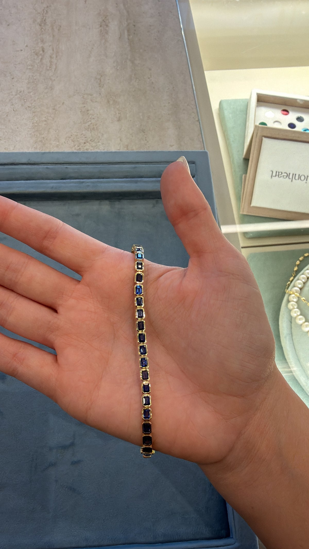 Blue Sapphire Tennis Bracelet – Henri Noël