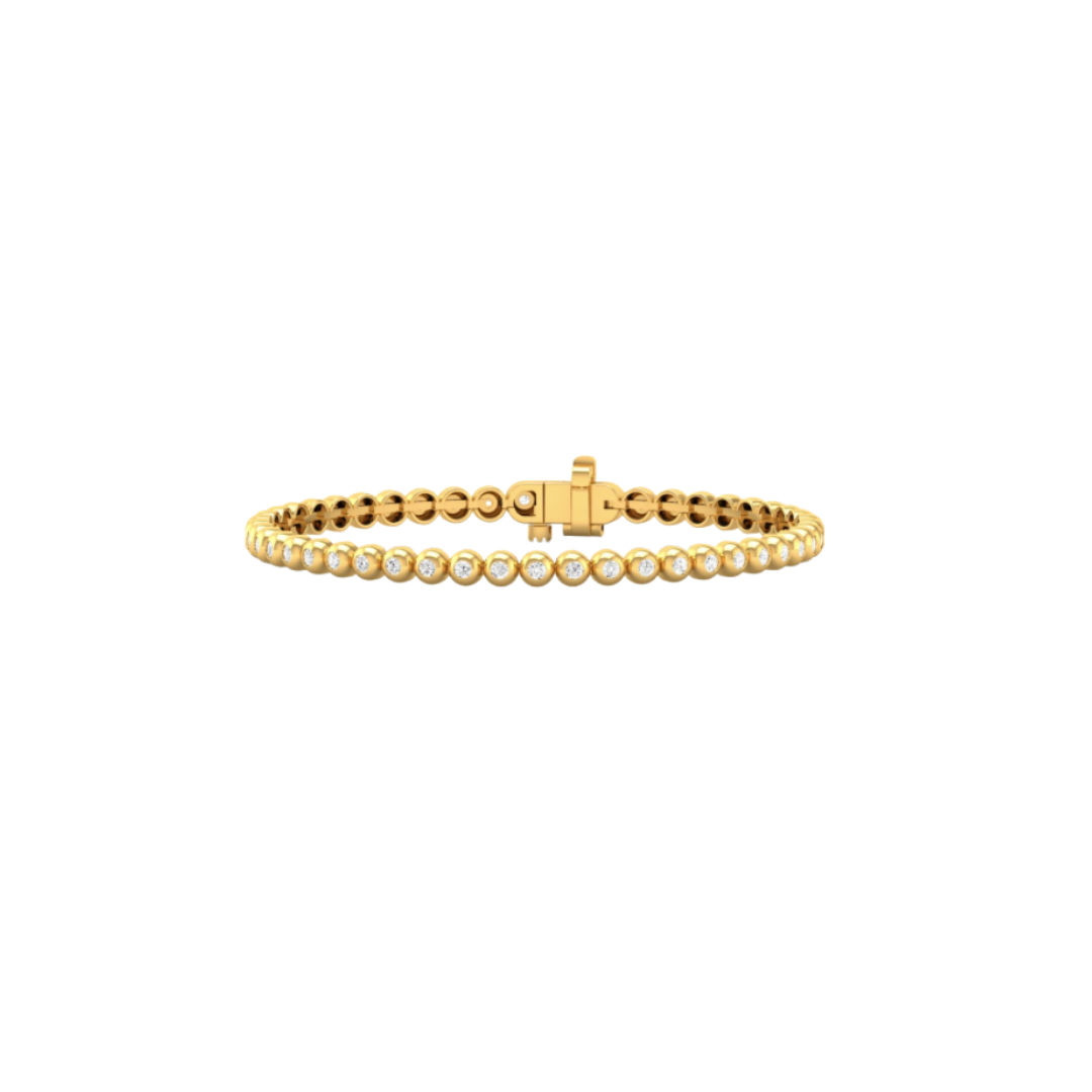 Bubble Bezel Diamond Tennis Bracelet