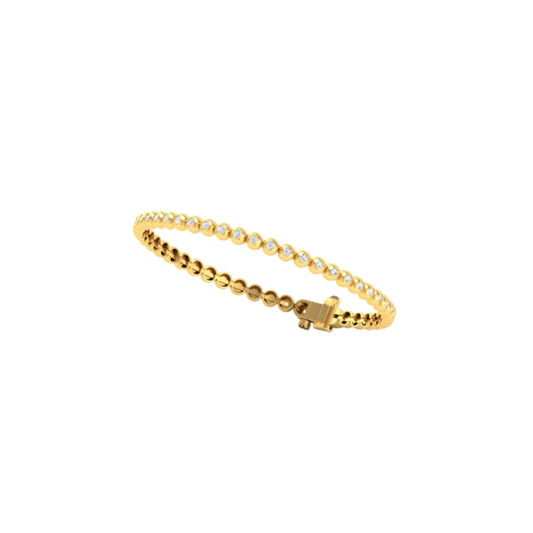 Bubble Bezel Diamond Tennis Bracelet