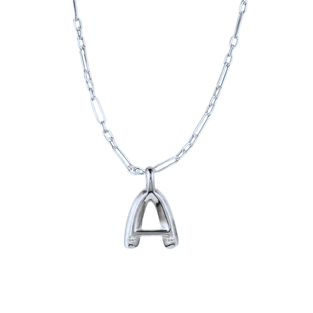 Bubble Diamond Initial Necklace - Large – Henri Noël