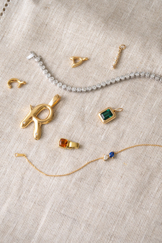 Bubble Diamond Initial Pendant – Henri Noël
