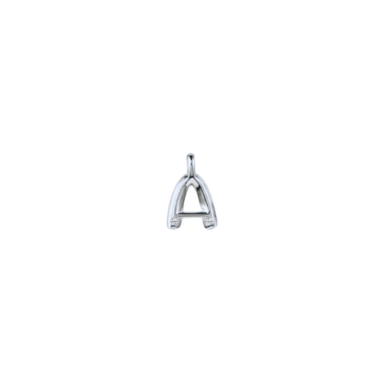 Bubble Diamond Initial Pendant - White Gold – Henri Noël