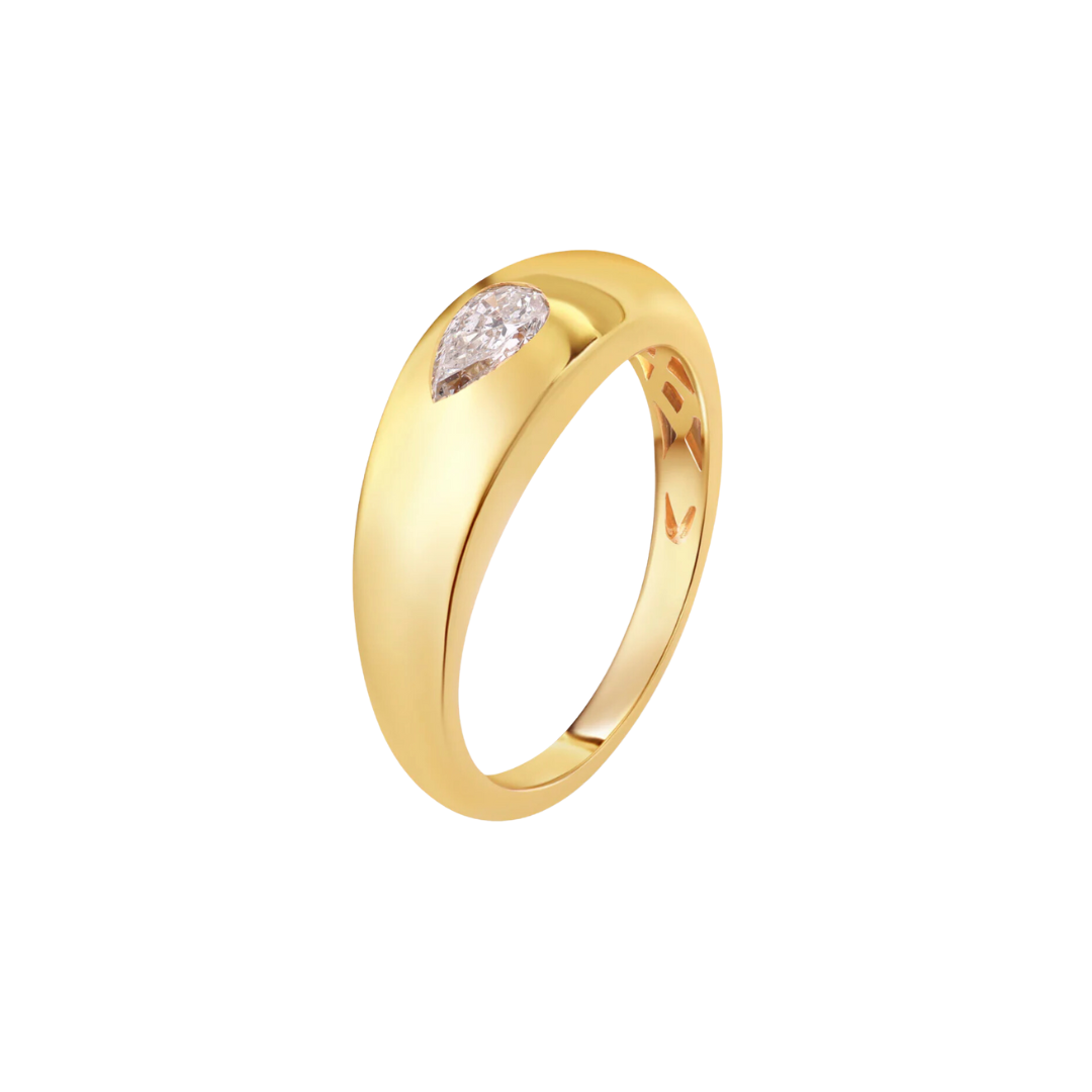 Mini Bubble Diamond Signet Ring – Henri Noël