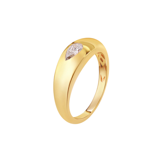 Mini Bubble Diamond Signet Ring – Henri Noël