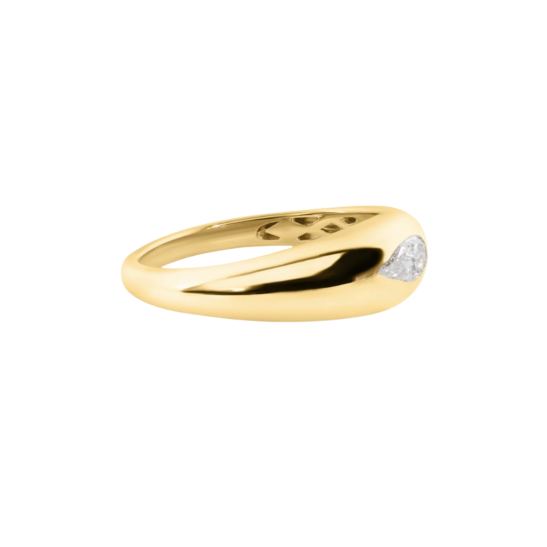 Mini Bubble Diamond Signet Ring – Henri Noël