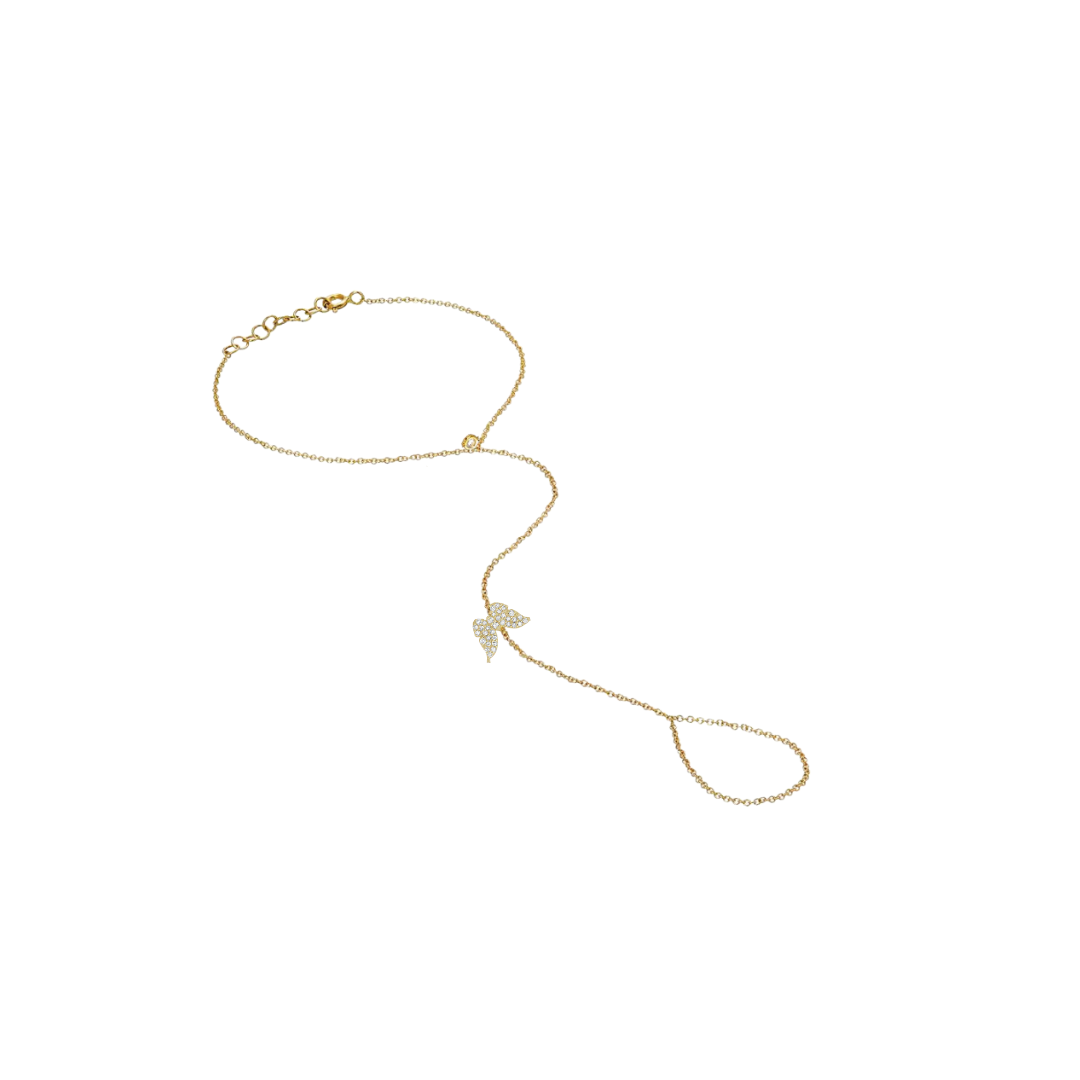 Butterfly and Diamond Hand Chain – Henri Noël