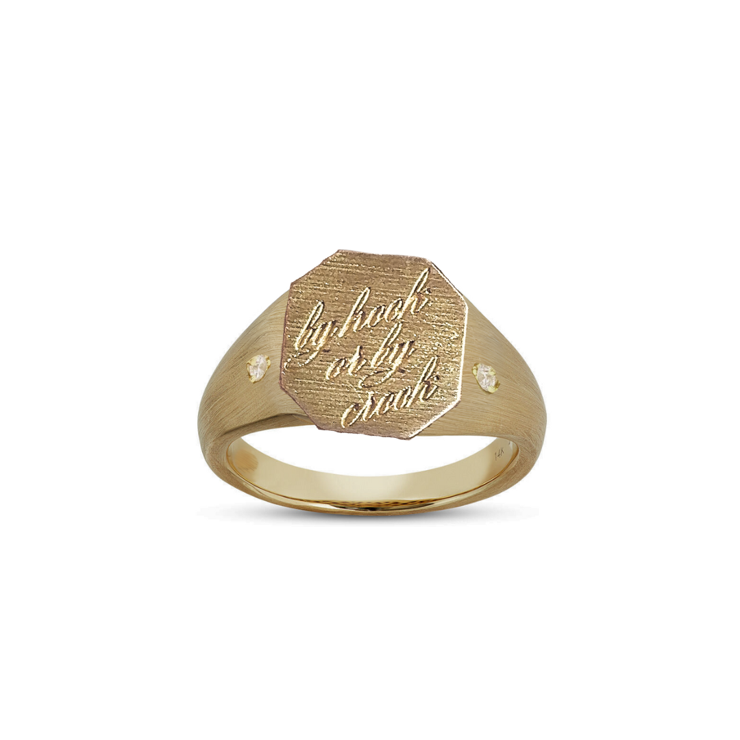 By Hook Or By Crook Signet Ring – Henri Noël