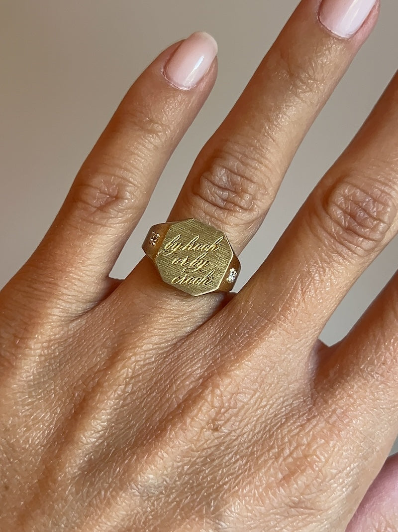 By Hook Or By Crook Signet Ring – Henri Noël