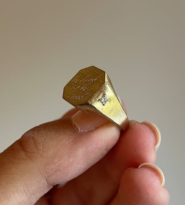 By Hook Or By Crook Signet Ring – Henri Noël
