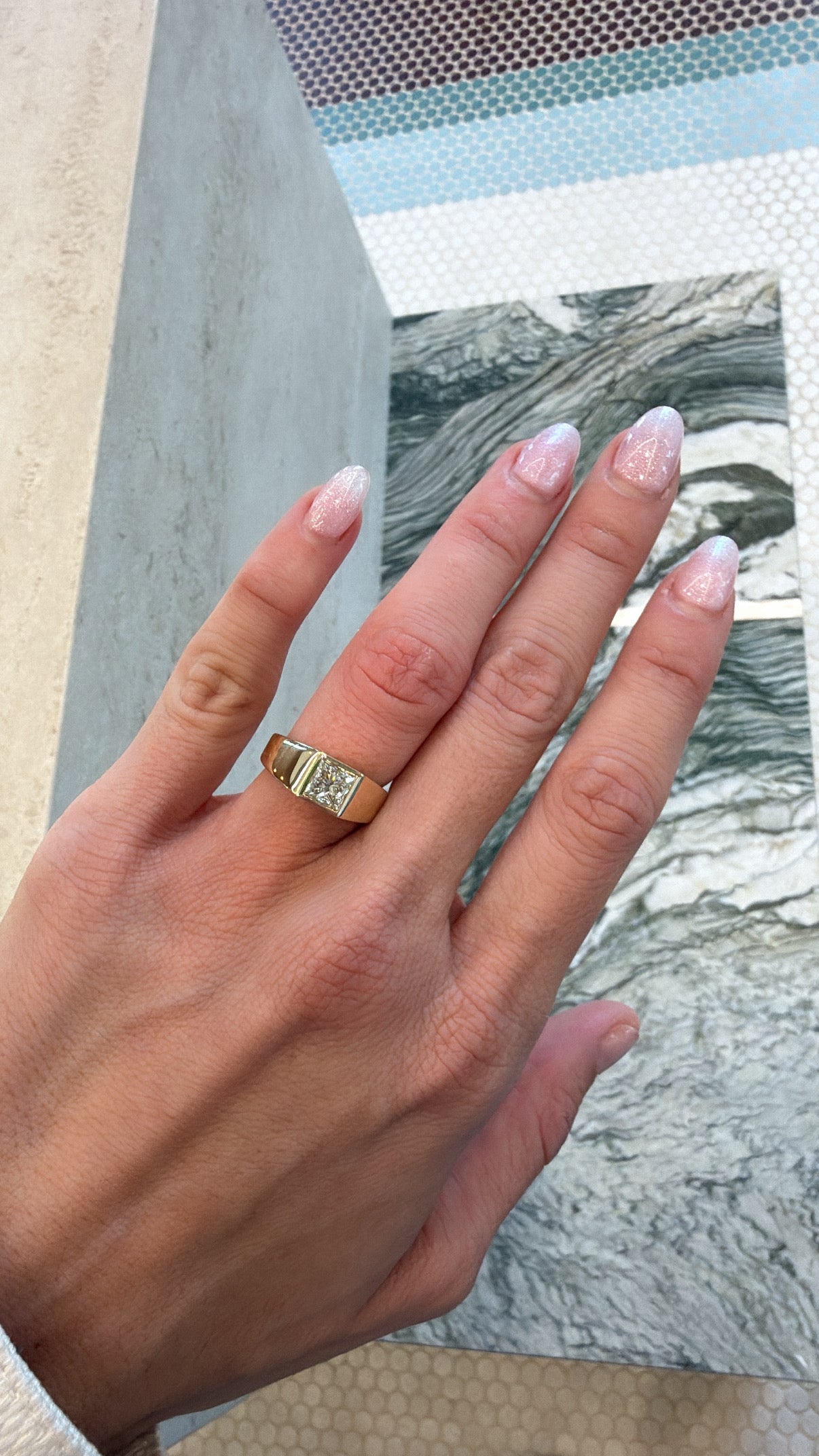 Princess Cut Diamond Cigar Band – Henri Noël