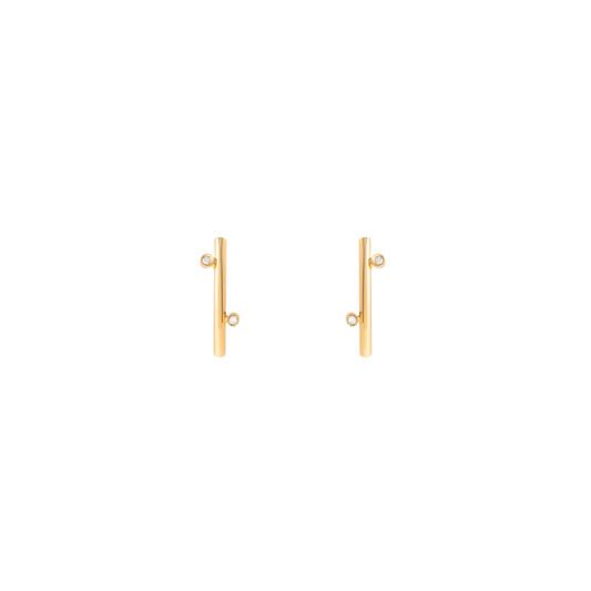 Carolina Neves- Diamond Curved Earring – Henri Noël