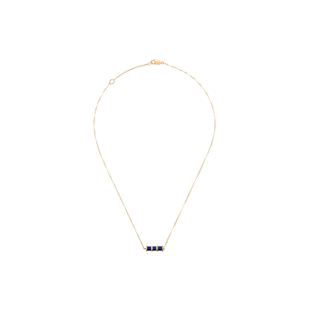 Carolina Neves- Lapis Lazuli and Diamond Station Necklace – Henri Noël