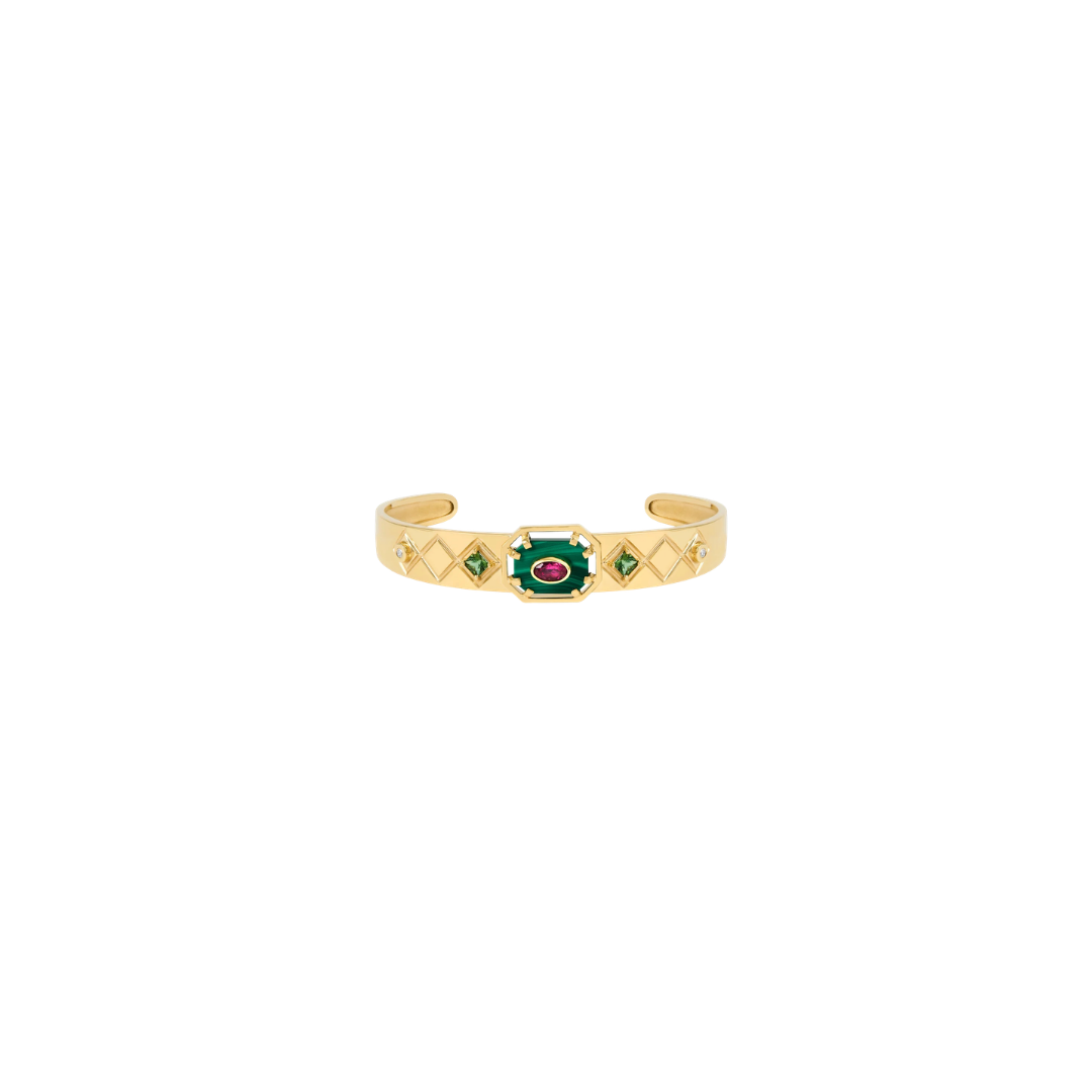Carolina Neves- Geometric Textured Bracelet – Henri Noël