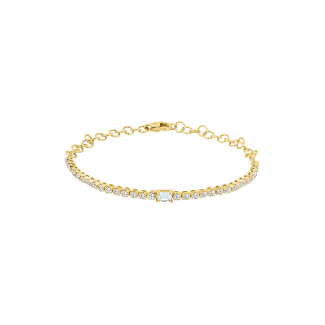 Center Diamond Half Tennis Bracelet – Henri Noël