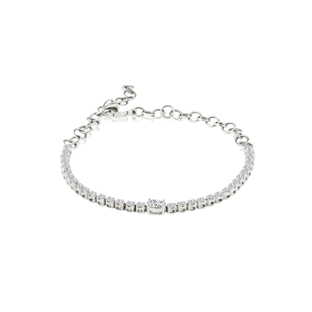 Center Diamond Half Tennis Bracelet – Henri Noël