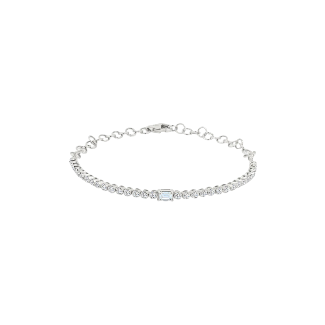 Center Diamond Half Tennis Bracelet – Henri Noël