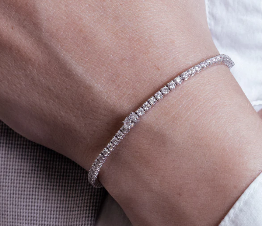 Center Diamond Half Tennis Bracelet – Henri Noël
