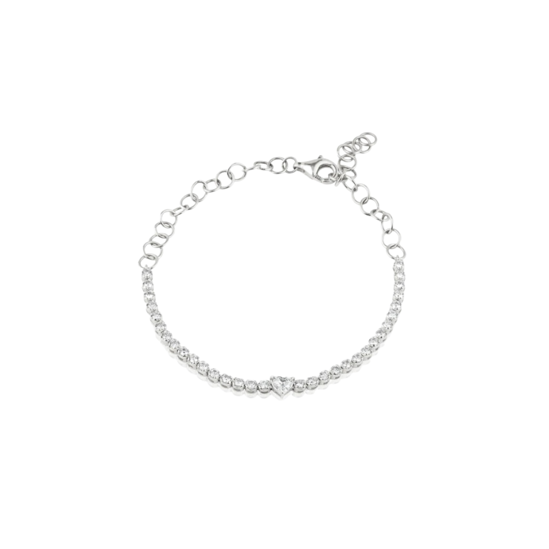 Center Diamond Half Tennis Bracelet – Henri Noël
