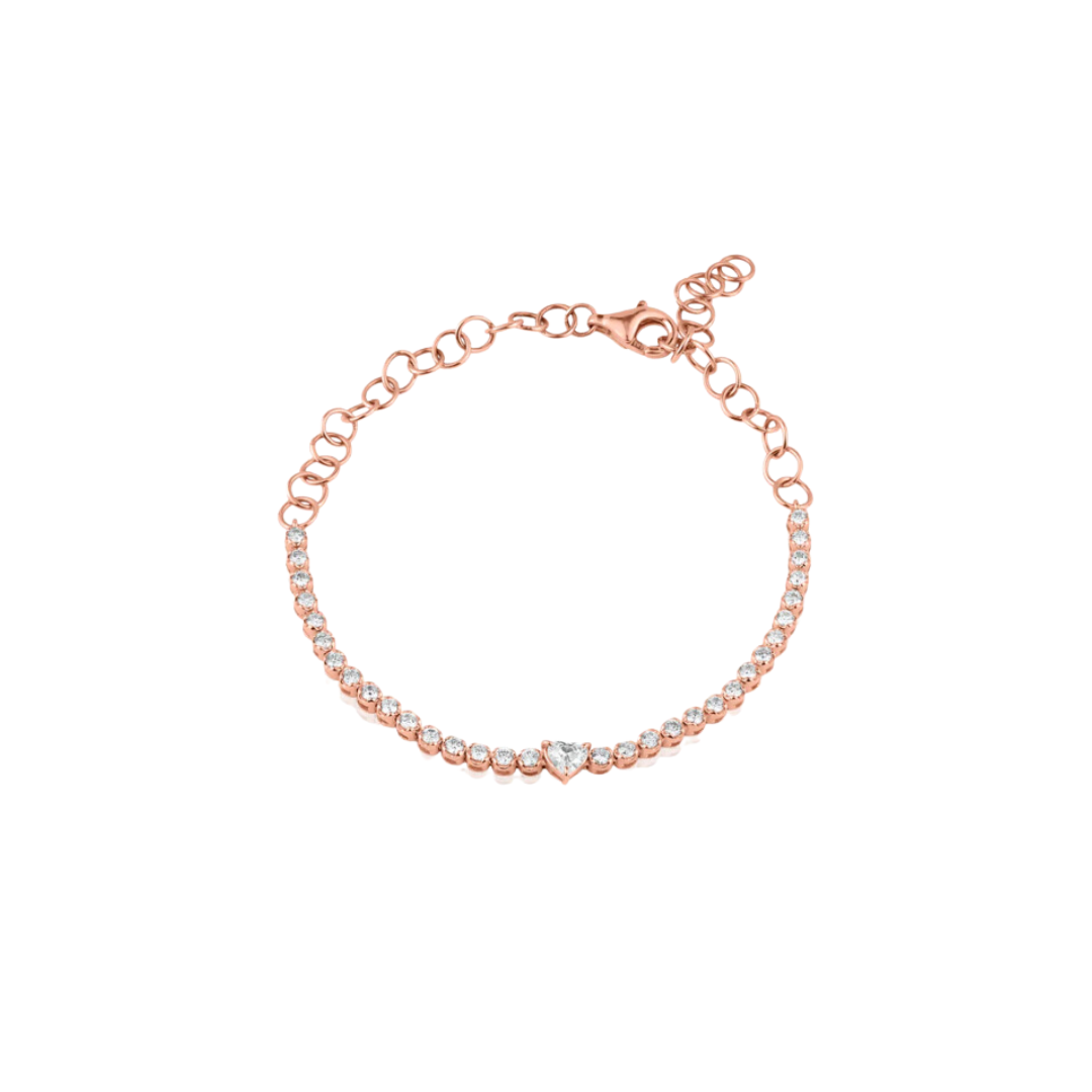 Center Diamond Half Tennis Bracelet – Henri Noël