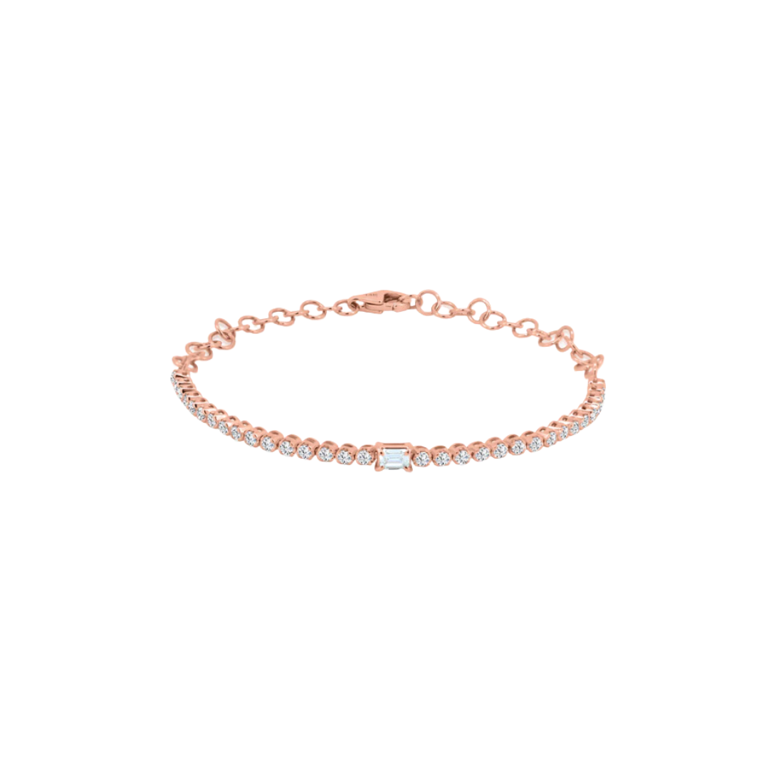 Center Diamond Half Tennis Bracelet – Henri Noël