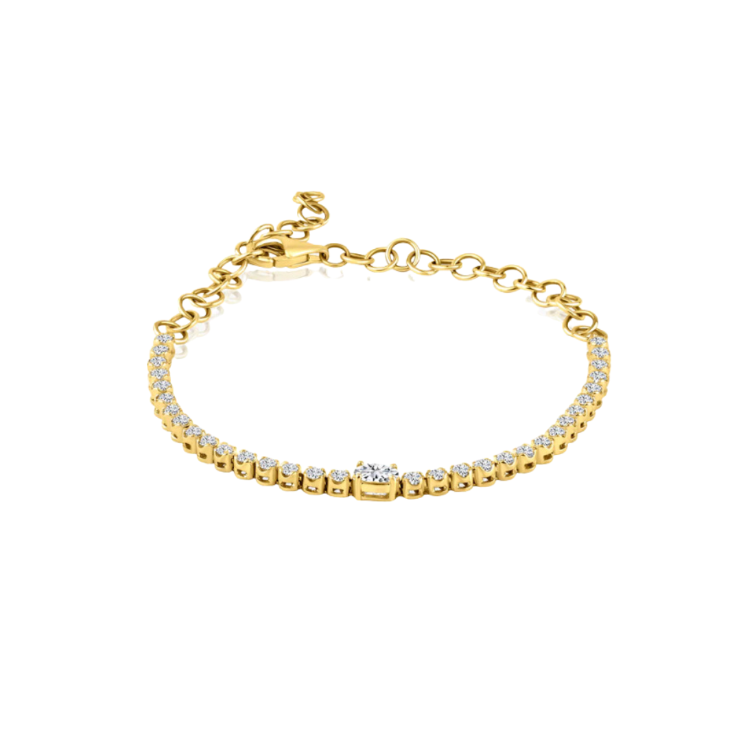 Center Diamond Half Tennis Bracelet – Henri Noël