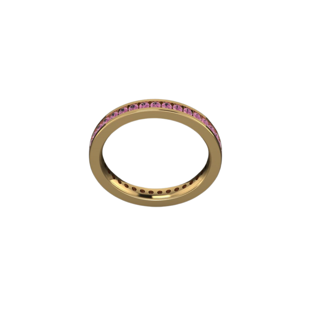 Channel Set Gemstone Ring – Henri Noël