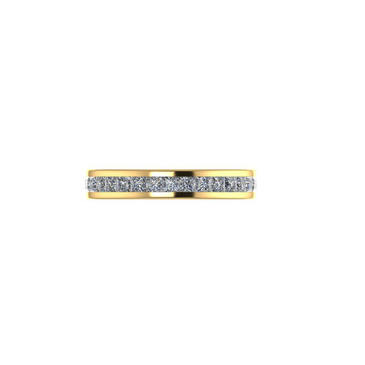 Channel Set Square Cut Diamond Band – Henri Noël
