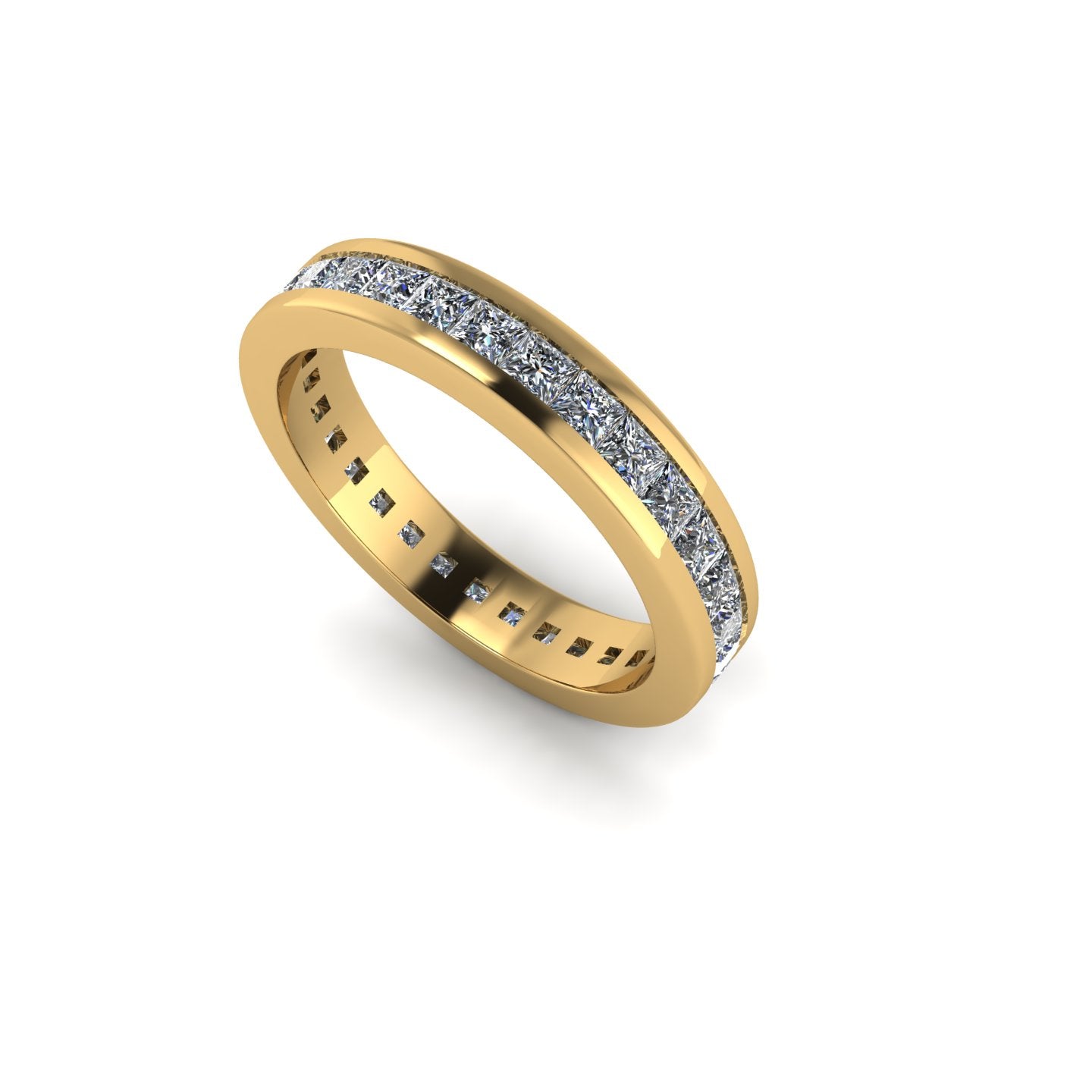 Channel Set Square Cut Diamond Band – Henri Noël