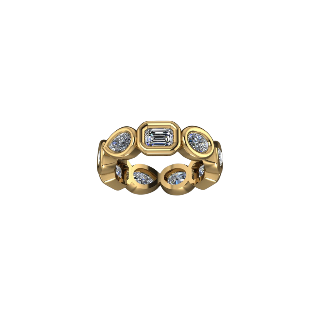 Chunky Bezel Diamond Eternity Band – Henri Noël