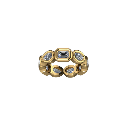 Chunky Bezel Diamond Eternity Band – Henri Noël