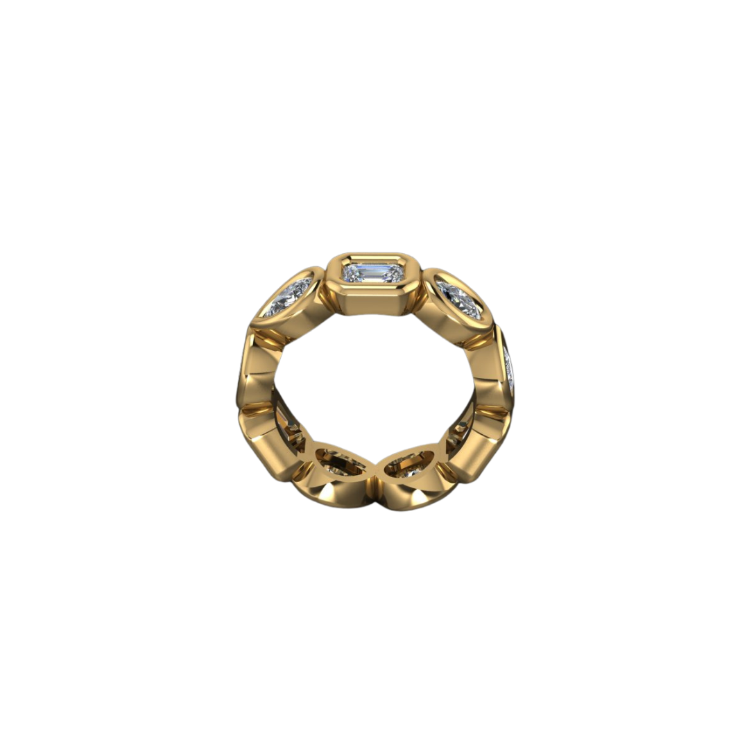 Chunky Bezel Diamond Eternity Band – Henri Noël