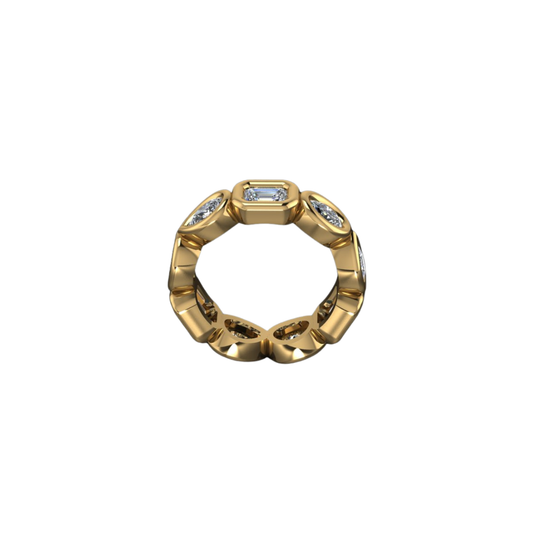 Chunky Bezel Diamond Eternity Band – Henri Noël