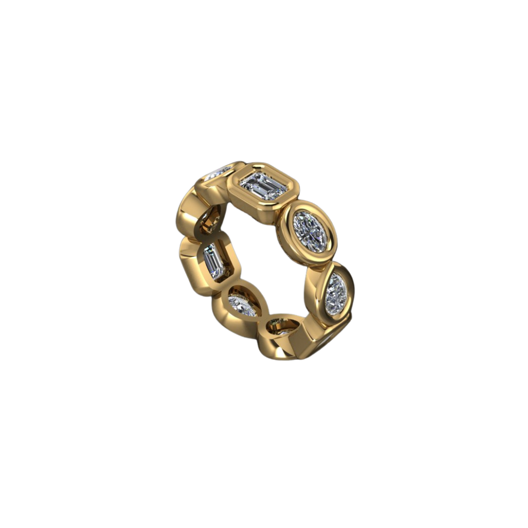 Chunky Bezel Diamond Eternity Band – Henri Noël