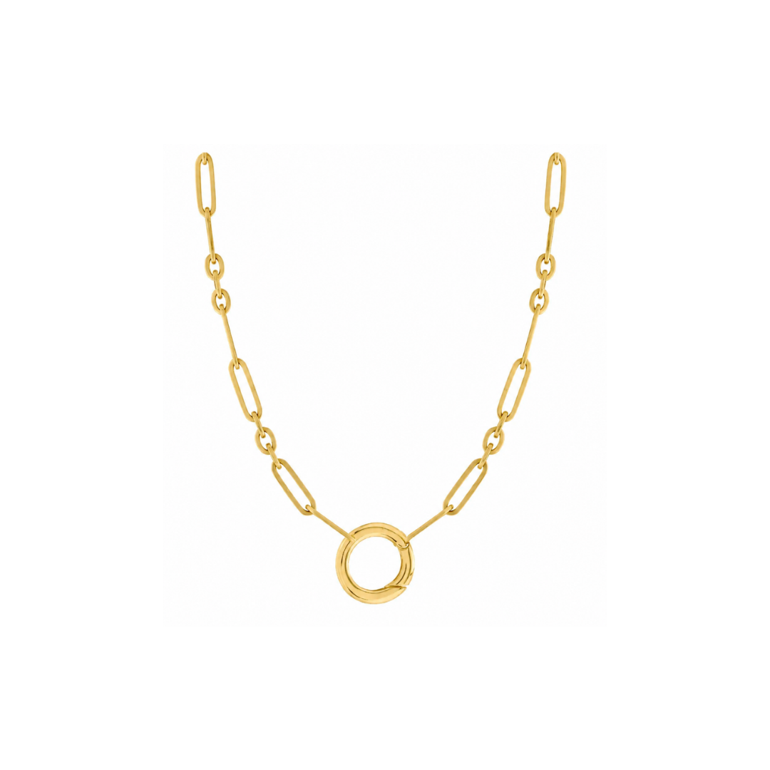 Circle Charm Bail Necklace – Henri Noël