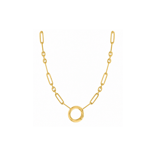 Circle Charm Bail Necklace – Henri Noël
