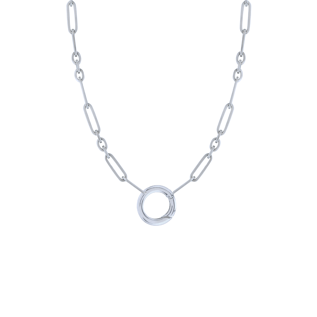 Circle Charm Bail Necklace – Henri Noël