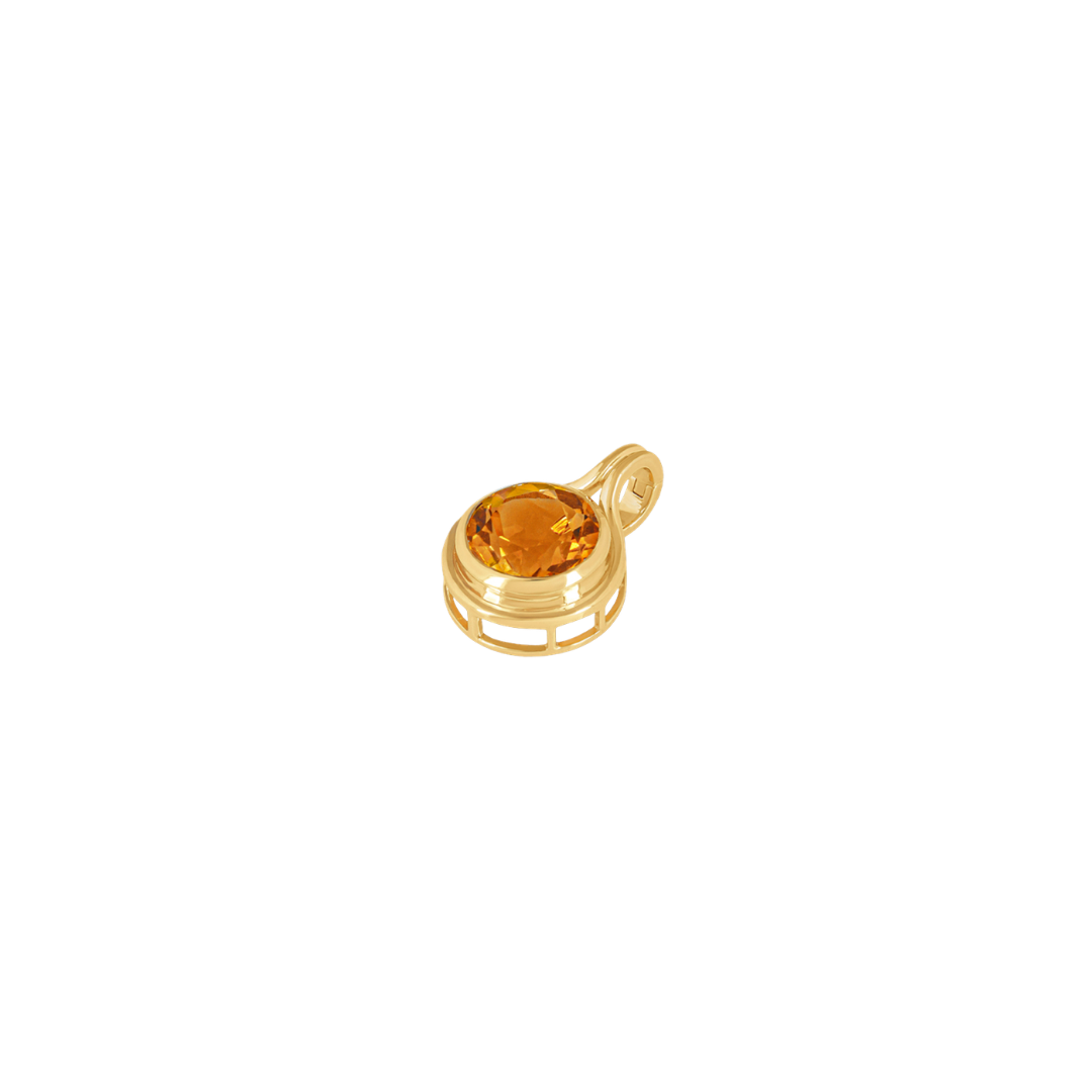 Round Citrine Pendant – Henri Noël