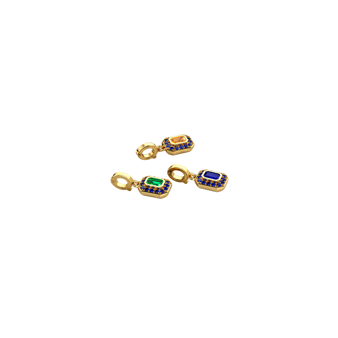 Green and Blue Sapphire Charm – Henri Noël